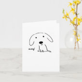 Woof Puppy Karte (Gelbe Blume)