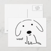Woof Puppy Postkarte (Vorne/Hinten)