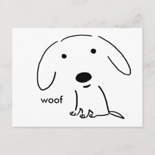 Woof Puppy Postkarte
