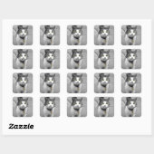 Woof Quadratischer Aufkleber (Blatt)