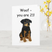 WOOF - SIE SIND 21! GUTE ZEIT KARTE (Gelbe Blume)