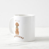 Woof Wednesday Customizable Doodle Mug Kaffeetasse (Vorderseite Links)
