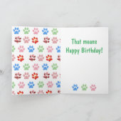 Woof! Woof! Geburtstag Karte (Innenseite)
