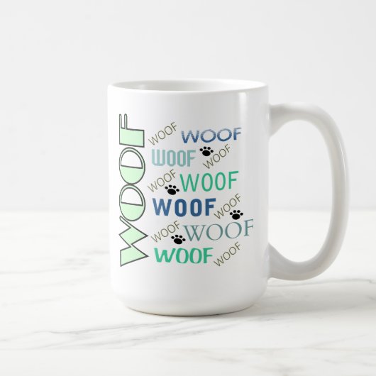 WOOF & WOOF mit Pfoten Tasse (Rechts)