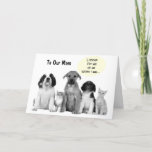 WOOF WOOF TO OUR MOM BIRTHDAY CARD KARTE<br><div class="desc">Get the entire family together and say HAPPY BIRTHDAY MOM:)</div>