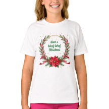 Woof Woof Weihnachts-Shirt - Anpassbarer Text