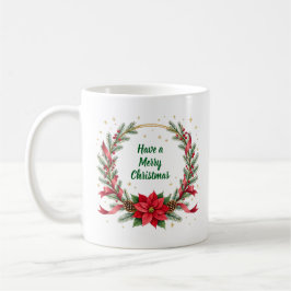 Woof Woof Weihnachtsbecher - Anpassbarer Text Kaffeetasse