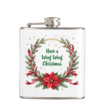 Woof Woof Weihnachtsflasche - Anpassbarer Text