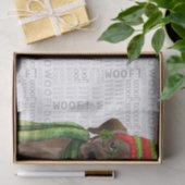 Woof Word Art and Christmas Chocolate Labrador Seidenpapier (Geschenk)