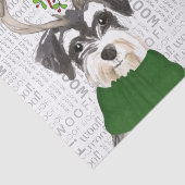 Woof Word Art and Christmas Miniatur Schnauzer Seidenpapier (Ausschnitt)