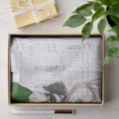 Woof Word Art and Christmas Miniatur Schnauzer Seidenpapier (Geschenk)