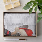 Woof Word Art and French Bulldog Christmas Seidenpapier (Geschenk)