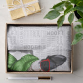 Woof Word Art und Christmas Boston Terrier Seidenpapier (Geschenk)