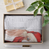 Woof Word Art und Christmas Cocker Spaniel Seidenpapier (Geschenk)