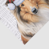 Woof Words und Christmas Collie Dog Lover Holiday Seidenpapier (Ausschnitt)
