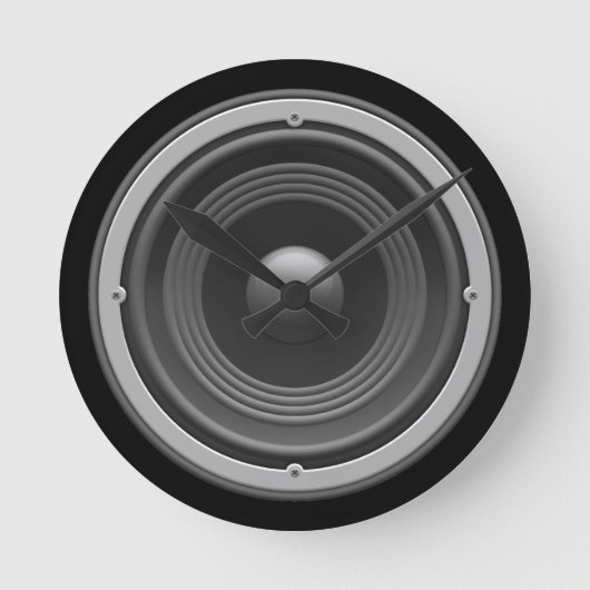 Woofer Runde Wanduhr (Vorderseite)