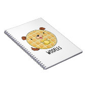 Woofles Funny Doggy Waffle Pub Notizblock (Rechte Seite)