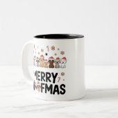 Woofmas Hund Lover Tasse: Niedliches Weihnachtsges Zweifarbige Tasse (Vorderseite Links)