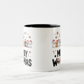 Woofmas Hund Lover Tasse: Niedliches Weihnachtsges Zweifarbige Tasse (Mittel)