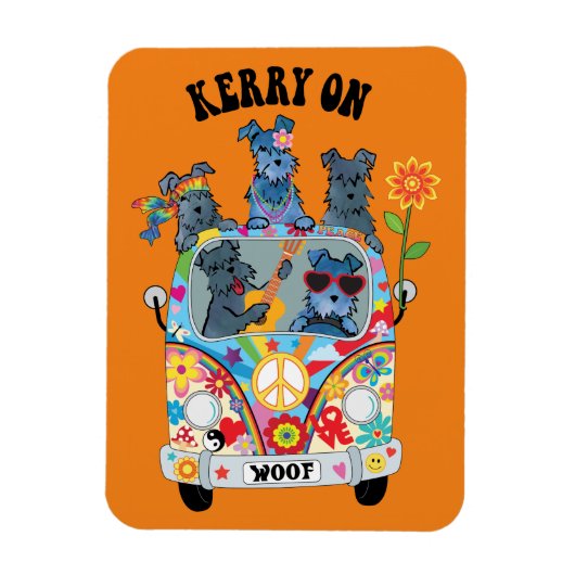 Woofstock Kerry Blue Terrier Magnet (Vertikal)