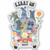 Woofstock Kerry Blue Terrier Vinyl Sticker (Vorderseite)