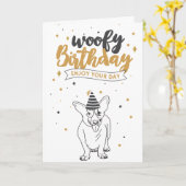 Woofy Birthday Corgi Niedlich Puppy Sketch Niedlic Karte (Gelbe Blume)