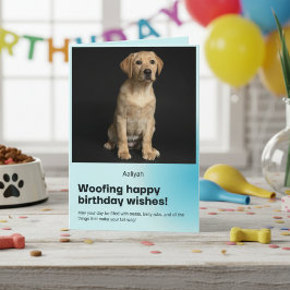 Woofy Birthday Labrador Card Karte
