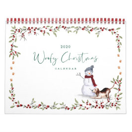 Woofy Christmas Niedlich Watercolor Schöne Hunde Kalender