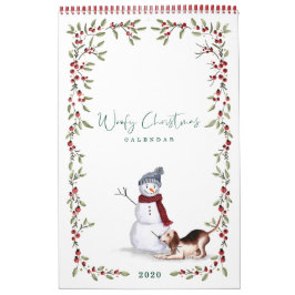 Woofy Christmas Niedlich Watercolor Schöne Hunde Kalender