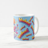 Woohoo Blau Kaffeetasse (VorderseiteRechts)