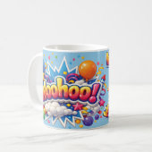 Woohoo Blau Kaffeetasse (Vorderseite Links)