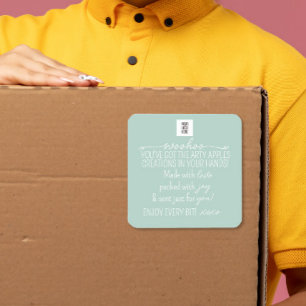Woohoo Dankeschön Aufkleber – Individuelle Markenb