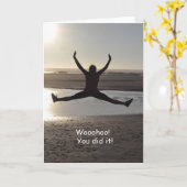 Woohoo! Du hast es getan! Glückwunschkarte Karte (Gelbe Blume)