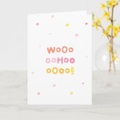 WooHoo! (Glückwunsch) Grußkarte Karte (Gelbe Blume)
