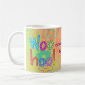 Woohoo Herzlichen Glückwunsch Name Personalisiert  Kaffeetasse (Links)