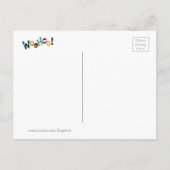 Woohoo klingt wie Fun Wiedersehen Party Save the D Ankündigungspostkarte (Rückseite)