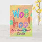 WooHoo Name Personalisiert Friends Personalisiert Karte (Gelbe Blume)