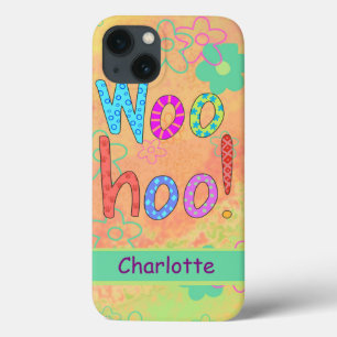 WooHoo Name Personalisiert Orange Grafik iPhone 13 Hülle
