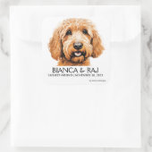 Wookie Dog Label Quadratischer Aufkleber (Tasche)