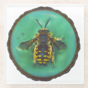 Wool Carder Bee Glasuntersetzer