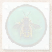 Wool Carder Bee Glasuntersetzer (Rückseite)
