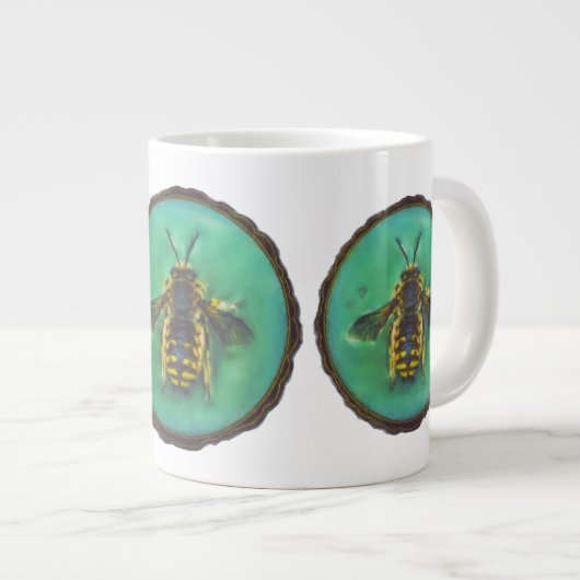 Wool Carder Bee Jumbo-Tasse (Vorderseite Rechts)