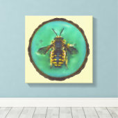 Wool Carder Bee Leinwanddruck (Insitu (Holzboden))