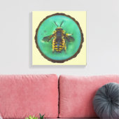 Wool Carder Bee Leinwanddruck (Insitu (Wohnzimmer))