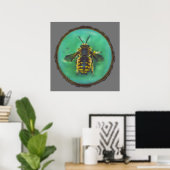 Wool Carder Bee Poster (Heimbüro)