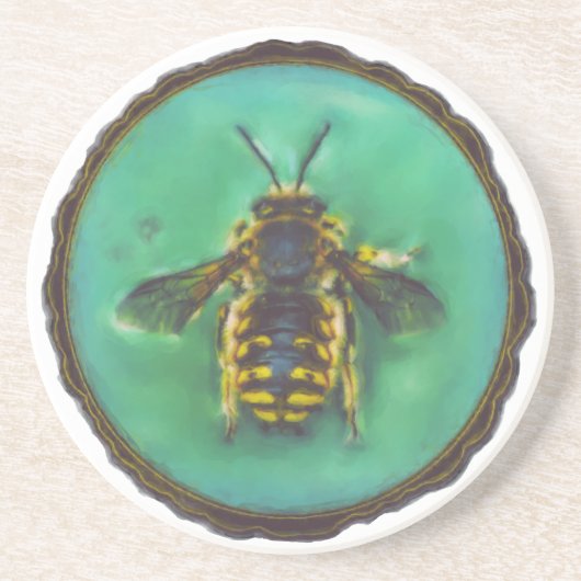 Wool Carder Bee Untersetzer (Vorne)