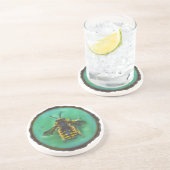 Wool Carder Bee Untersetzer (Seite)