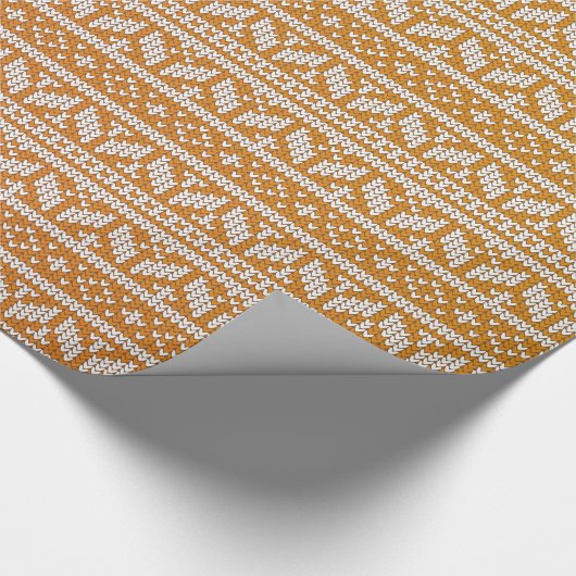 Wool Cross Stitch Strick Knette Weihnachtsmuster | Geschenkpapier (Ecke)