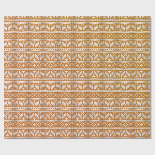 Wool Cross Stitch Strick Knette Weihnachtsmuster | Geschenkpapier (Flach)