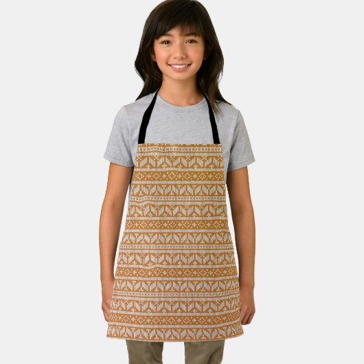 Wool Cross Stitch Strick Knette Weihnachtsmuster | Schürze (Insitu)